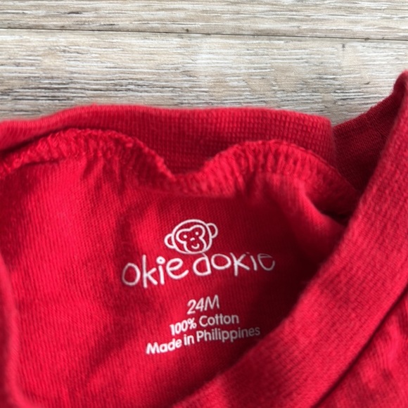 Lot of 5 boys long sleeve tees shirts, Santa, Penguin, t-Rex, alligator size 24m - Picture 7 of 11